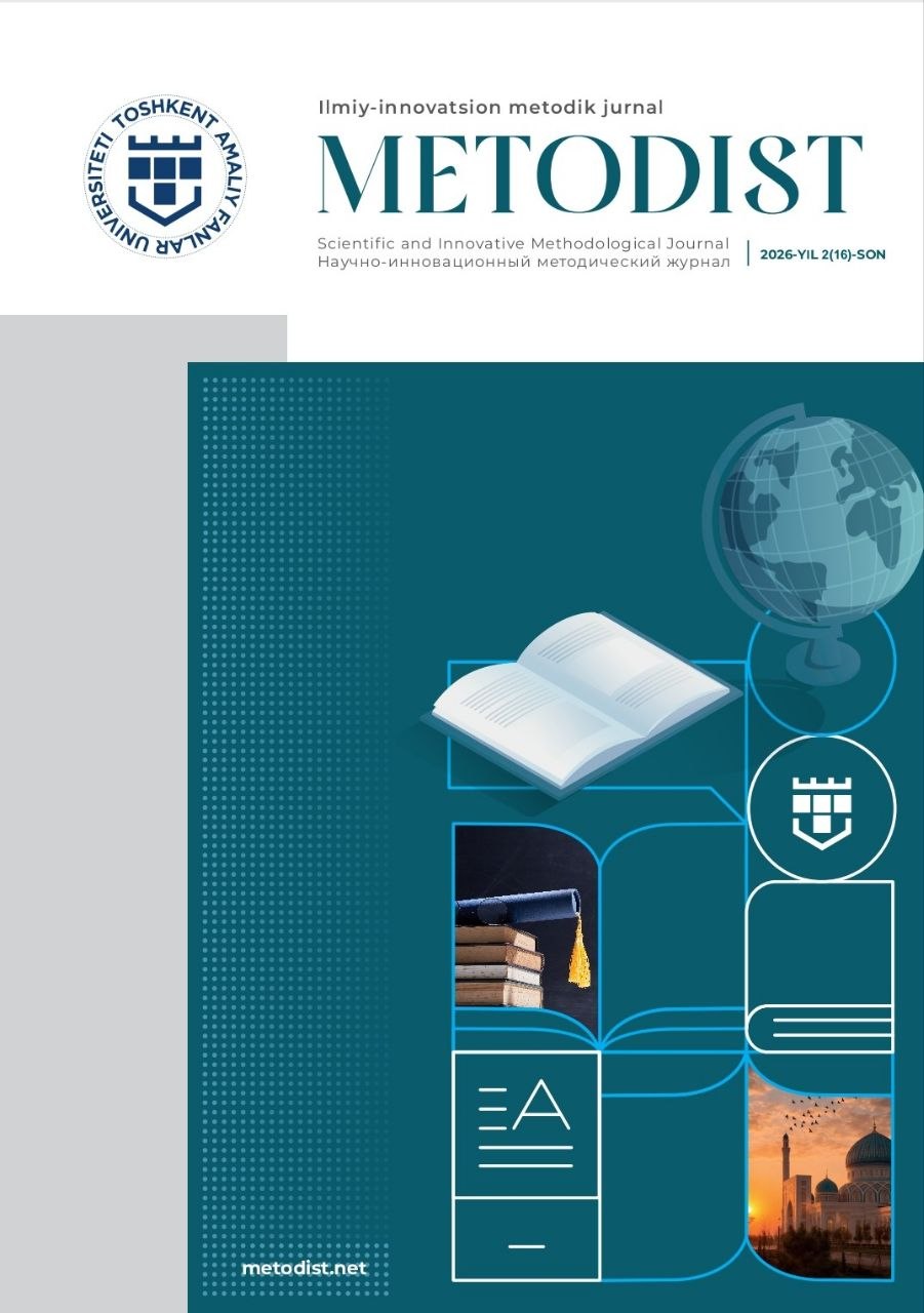					View Vol. 2 No. 16 (2026): METODIST ilmiy-innovatsion metodik jurnalining 2026-yil 2(16)-soni
				